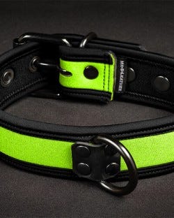 Neo Bold Color Puppy Collar Lime