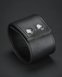 Wide Leather Wristband