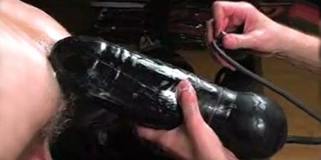 Inflatable Dildo with Firm Core 
